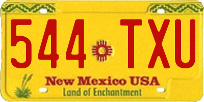 NM license plate 544TXU