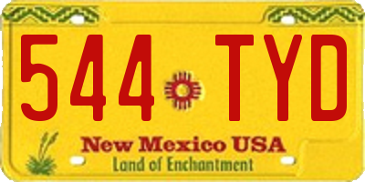 NM license plate 544TYD