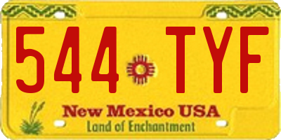 NM license plate 544TYF