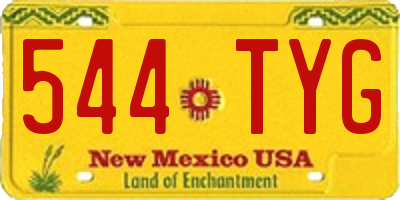 NM license plate 544TYG