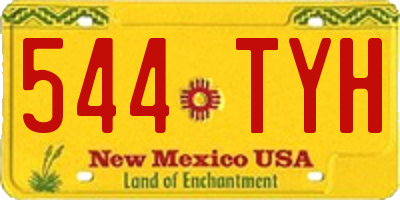 NM license plate 544TYH