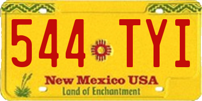 NM license plate 544TYI