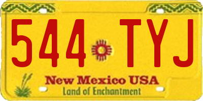 NM license plate 544TYJ