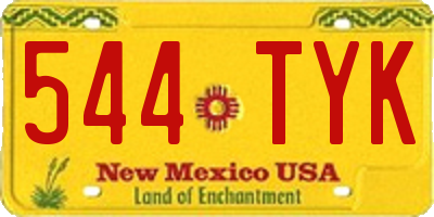 NM license plate 544TYK