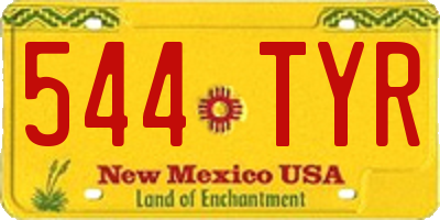 NM license plate 544TYR