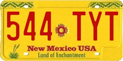 NM license plate 544TYT
