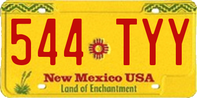 NM license plate 544TYY