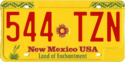 NM license plate 544TZN