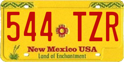 NM license plate 544TZR