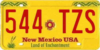 NM license plate 544TZS