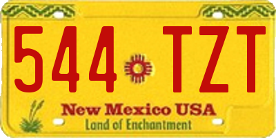 NM license plate 544TZT