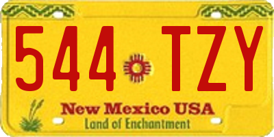 NM license plate 544TZY