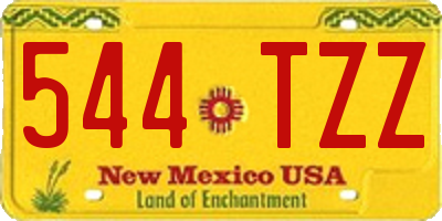 NM license plate 544TZZ