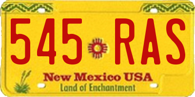 NM license plate 545RAS