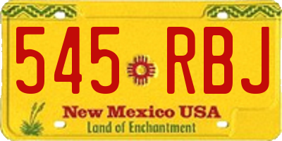 NM license plate 545RBJ