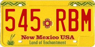 NM license plate 545RBM