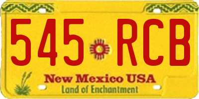 NM license plate 545RCB