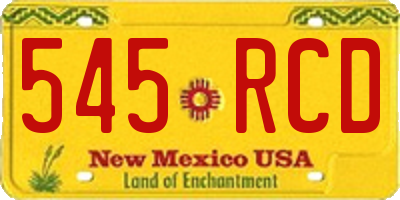 NM license plate 545RCD