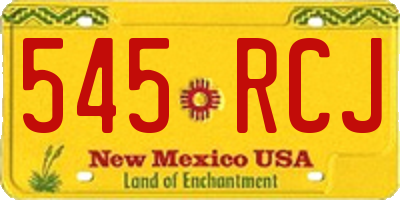NM license plate 545RCJ
