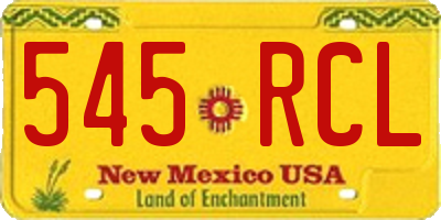 NM license plate 545RCL