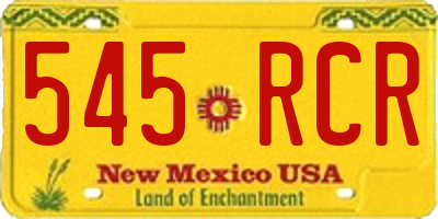 NM license plate 545RCR