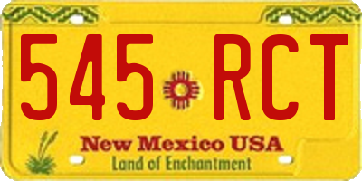 NM license plate 545RCT