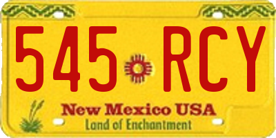 NM license plate 545RCY