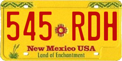 NM license plate 545RDH