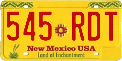 NM license plate 545RDT