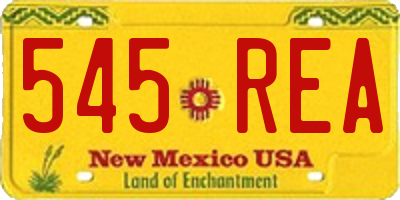 NM license plate 545REA