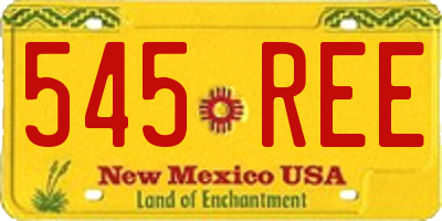 NM license plate 545REE