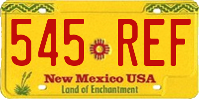 NM license plate 545REF