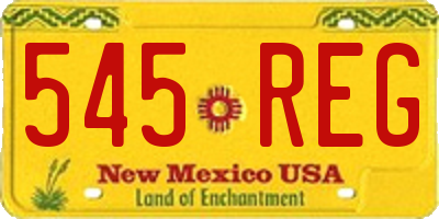 NM license plate 545REG