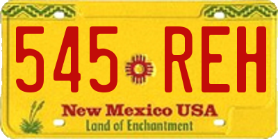 NM license plate 545REH