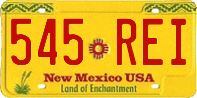 NM license plate 545REI