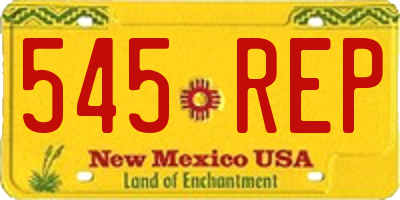 NM license plate 545REP
