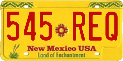 NM license plate 545REQ