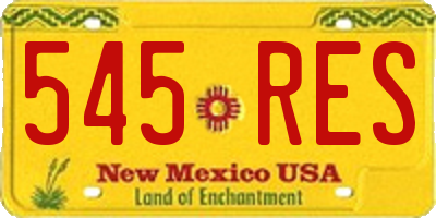 NM license plate 545RES