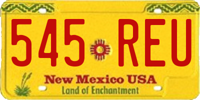 NM license plate 545REU