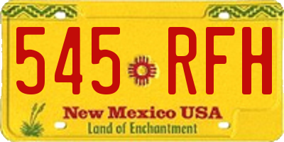 NM license plate 545RFH