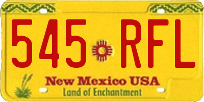 NM license plate 545RFL