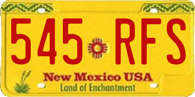 NM license plate 545RFS