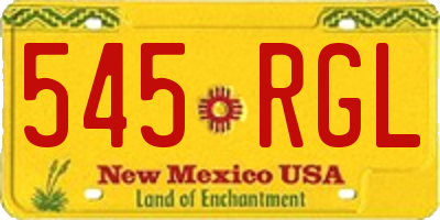 NM license plate 545RGL