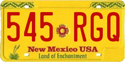 NM license plate 545RGQ
