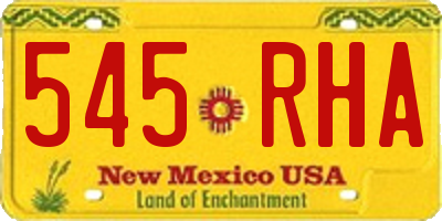 NM license plate 545RHA