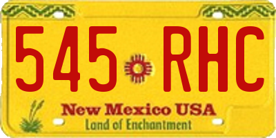 NM license plate 545RHC
