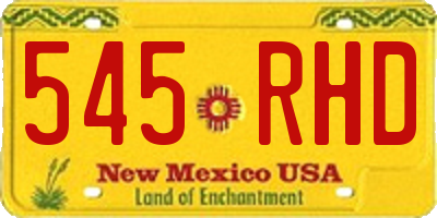 NM license plate 545RHD
