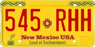 NM license plate 545RHH
