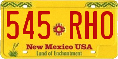 NM license plate 545RHO