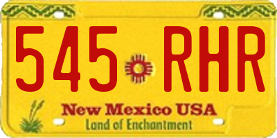 NM license plate 545RHR